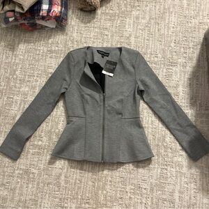 Topshop Women's gray peplum petite Blazer NEW
